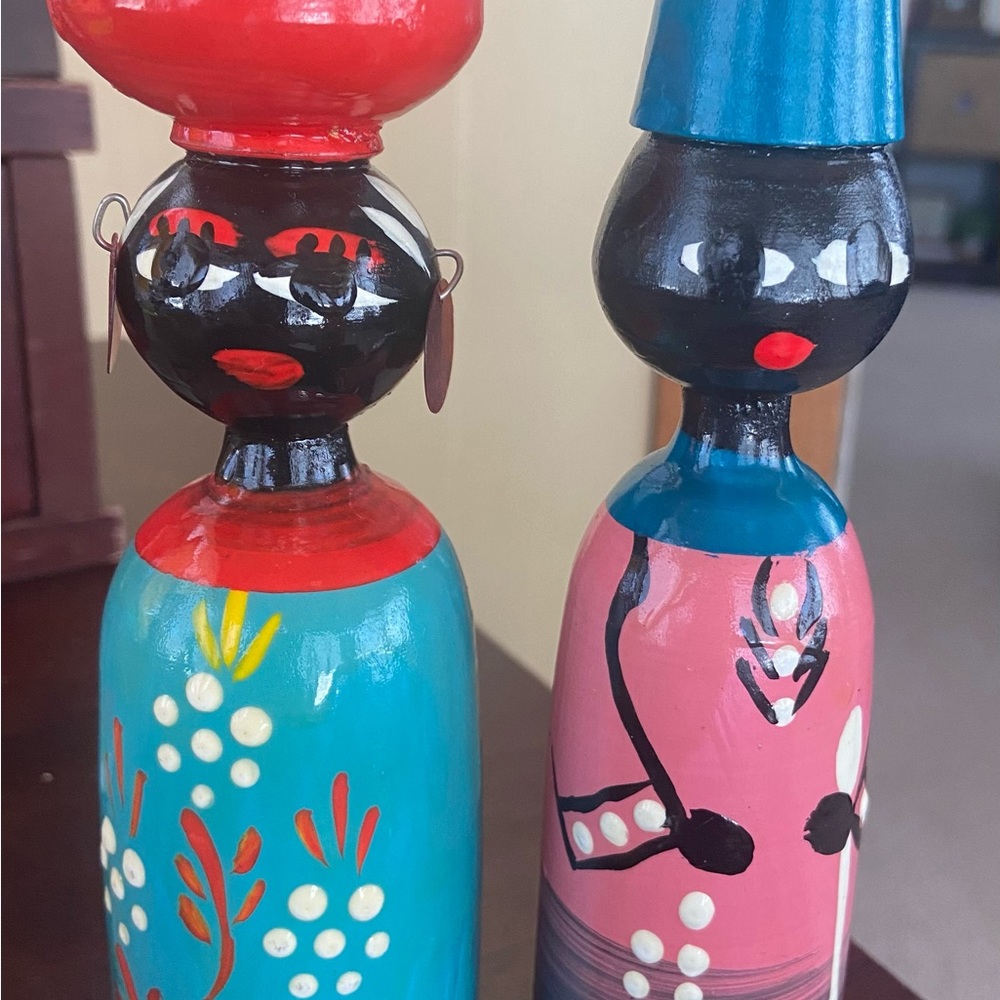 Painted wooden dolls